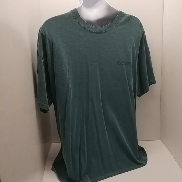 B.U.M. Sport men's vintage short sleeve t-shirt XL green logo front/back - Picture 2 of 14